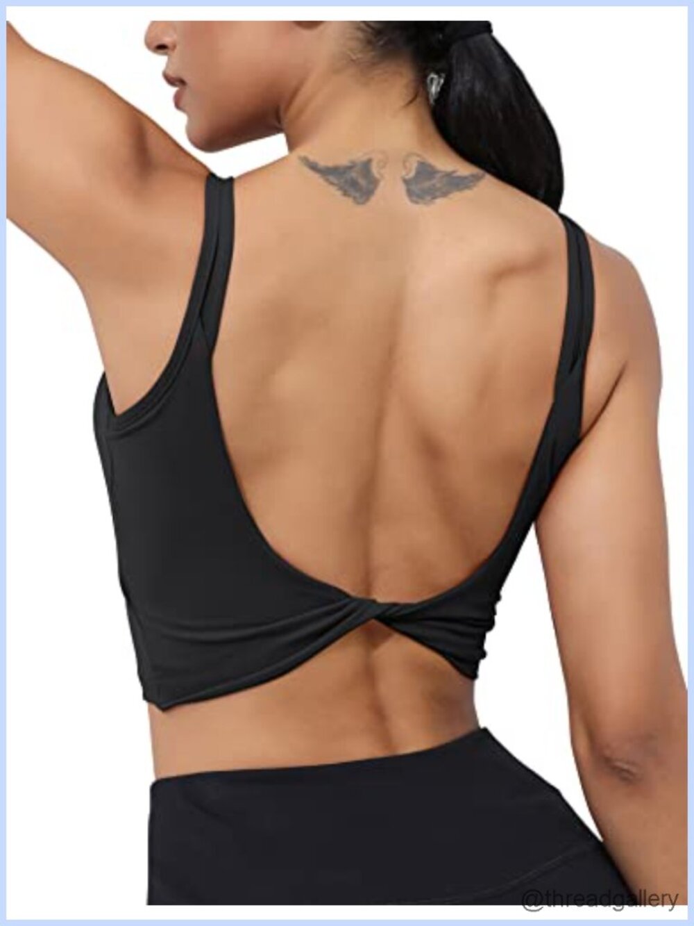 Women's Backless Padded Yoga Sports Bra Tank Top